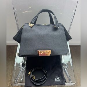Zac Posen Eartha Iconic Large Tote – Black Leather